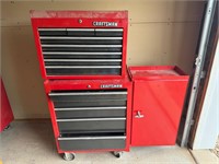 Craftsman 13 drawer cabinet with side cabinet