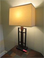 Pair of Wood & Metal Table Lamps