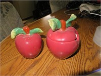 Apple Sugar Bowl & Shaker