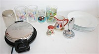 Character Glasses, Stainless Meat Press, Vintage