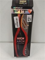 SOFSOLE FIT HIGH ARCH MENS SIZE 9-10