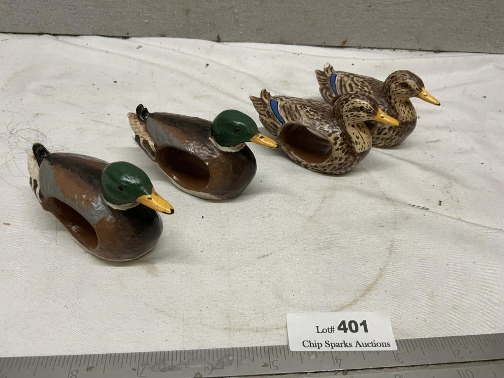 Vintage Duck Napkin Rings  Decoys?