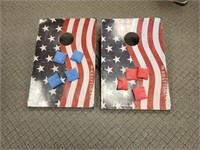 US Flag Cornhole boards and bean bags