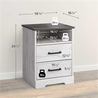 Rustic Ridge Nightstand White