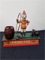 Vintage cast iron Trick Dog mechanical Bank