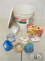 Contractors Bucket w/ Assorted Electrical & Add'l