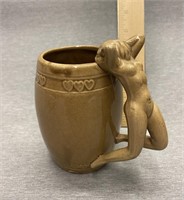 Vintage Nude Girl Handled Mug Japan