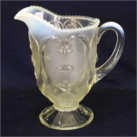 Jeweled Heart water pitcher - white opal