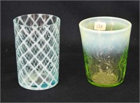 Lot of 2 tumblers - opalescent