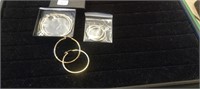 3 Pairs Gacimy Gold Hoop Earrings