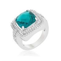 Cushion Cut 7.66ct Aquamarine Cocktail Ring