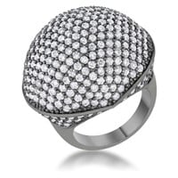 Round 4.75ct White Sapphire Dome Cocktail Ring