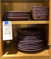 Longaberger Pottery Dishes Eggplant Purple