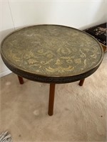 2FT Diameter Removable Brass Top Table