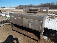 Stainless cabinet; top measures: 48"x30" and a s