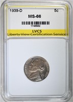 1939-D JEFFERSON NICKEL LVCS SUPERB GEM BU