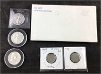 1975 US Mint Uncirculated Coin Set, 1905 & 1908