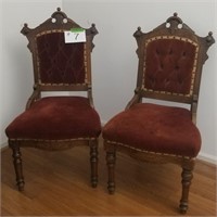 Beautiful Pair Victorian Parlor Chairs