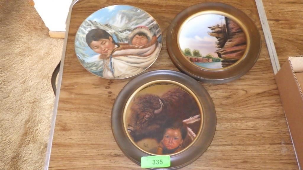 COLLECTOR PLATES- BUFFALO, NATIVE AMERICAN, >>>