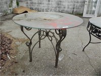 Metal Base Glass Top Table - rough shape