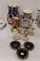 LIMOGES ASHTRAYS, FIGURINES, VASES AND FLORALS