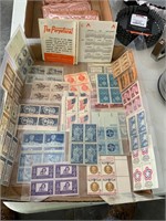 lot of vintage stamps and perpetual calendar