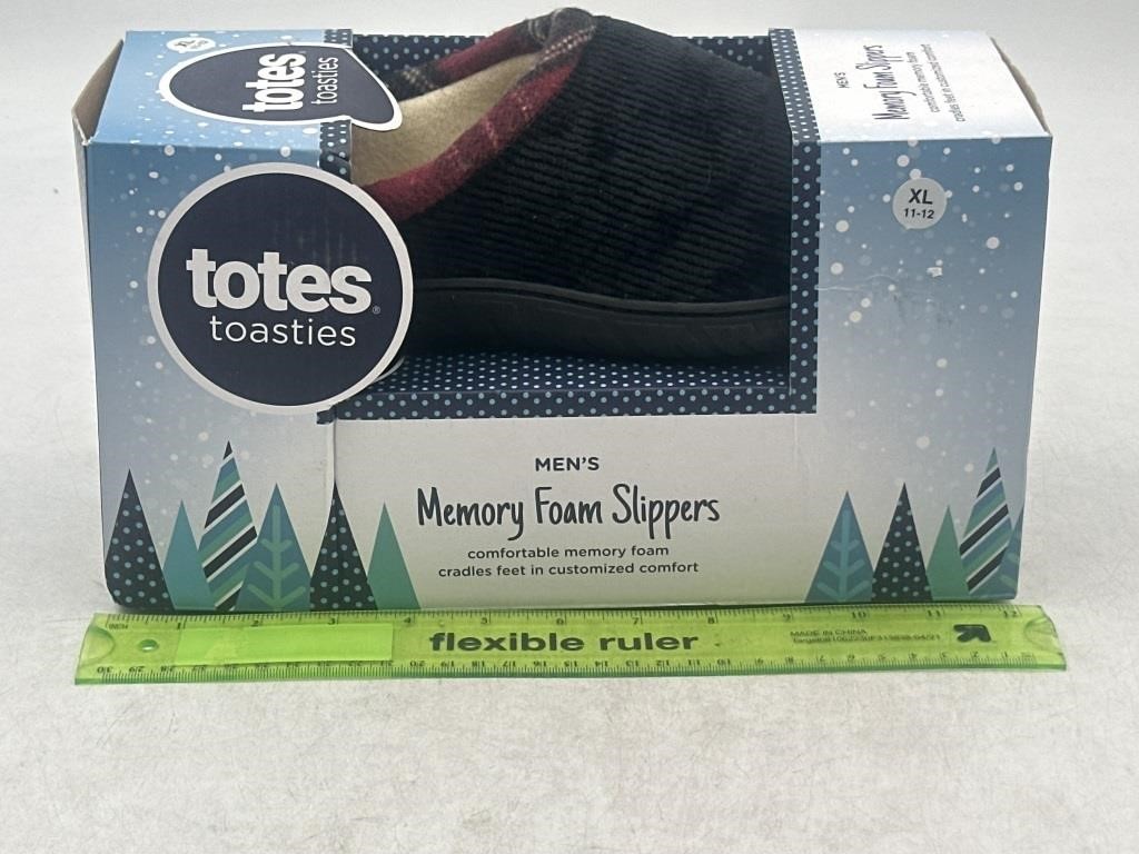 NEW Mens XL 11-12 Totes Memory Foam Slipper