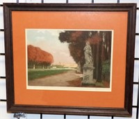 Frederic Louis Leve Signed Color Aquatint Etching