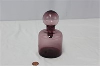 Amethyst Vintage Blown Bottle with Stopper