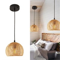 DELIPOP Pendant Light  Woven Rattan Farmhouse