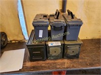 SIX AMMO CONTAINERS