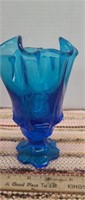 Blue ruffle vase