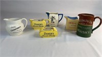 5 ASSORTED WHISKY WATER ADVERTISING JUGS INCLUDES