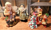 Lot of 5 Assorted Christmas Figures