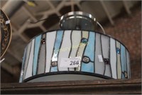 HANGING LIGHT FIXTURE - STAINED GLASS PANEL