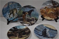 Knowles Wolf and Owl Collector Plates