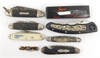 8 Vintage Folding Pocket Knives - Assorted Brands