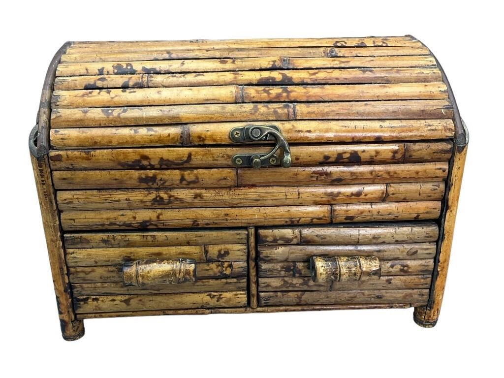 Vintage Asian Bamboo Dresser/Jewelry Box
