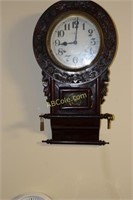 Antique Windup Wall Clock w/2 Keys
