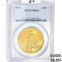 1923 SG $20 Gold Double Eagle PCGS MS64