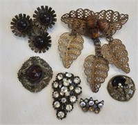 Antique Brooches Rhinestones & More -- Unbranded