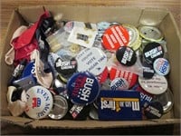 Flat of Campaign Buttons & Misc