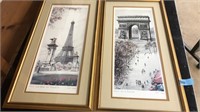 2 PC FRAMED PARIS MONUMENT ART