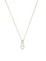 18k Gold .19ct Diamond Heart Necklace