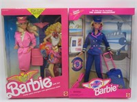 Pilot & Flight Time Career Barbie Dolls Lot of (2)