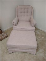 Thomasville Side Chair with Ottoman