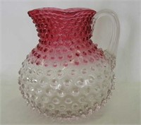 Rubina Hobnail water pitcher