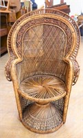 Vintage rattan peacock chair