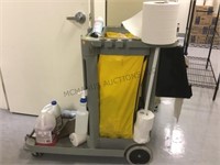 CONTIENTAL JANITORIAL CART WITH SUPPLIES
