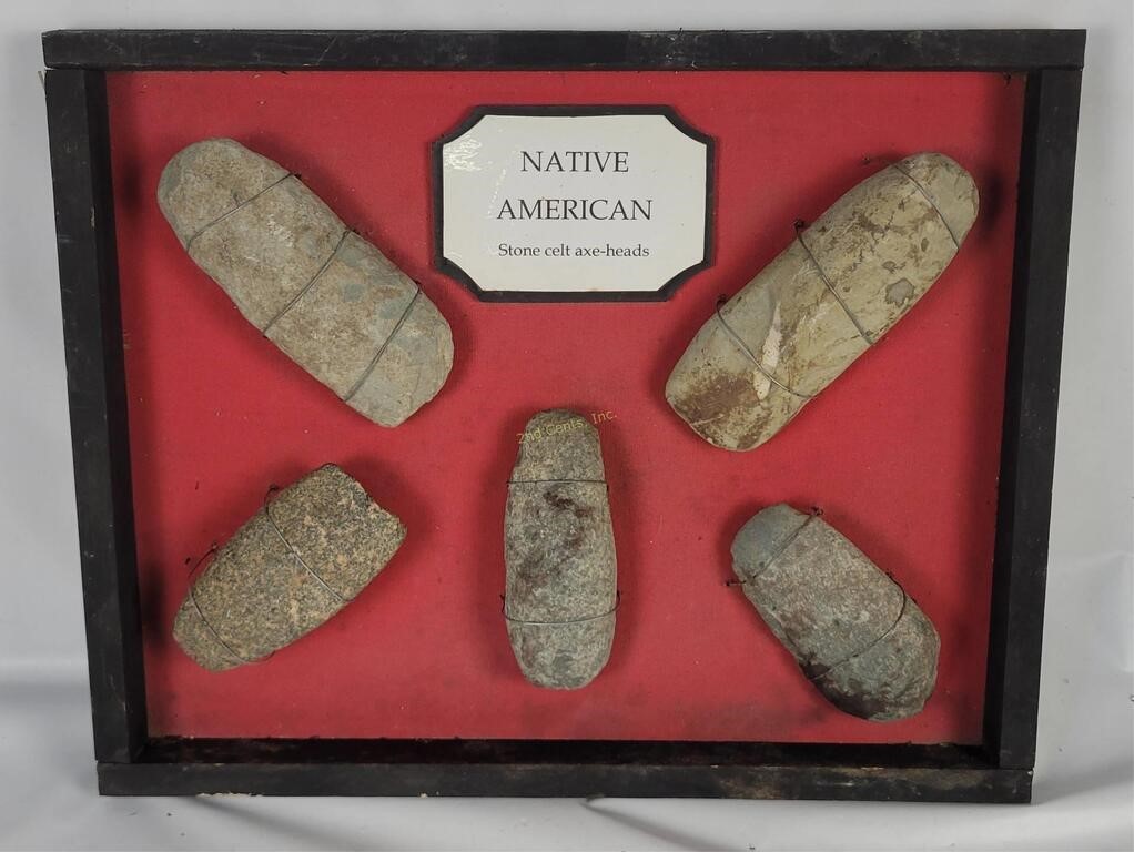 Native American Stone Celt Axe Heads